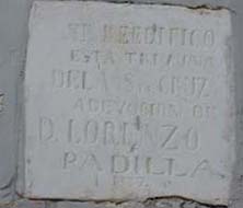 L&aacute;pida restauraci&oacute;n hornacina. 1857